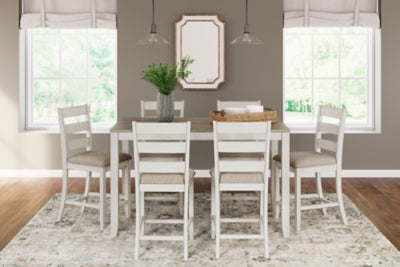 Mesa de comedor y taburetes de bar Skempton (juego de 7)