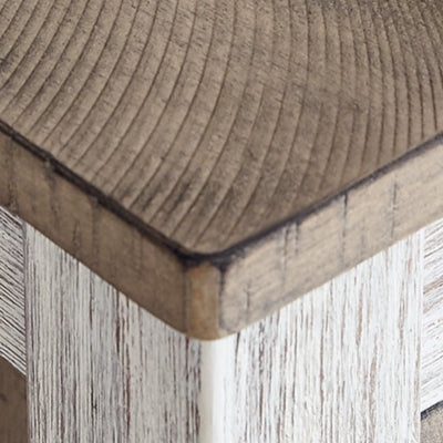 Mesa de comedor Skempton de altura de mostrador y dos taburetes