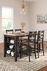 Mesa de comedor Gesthaven de altura de mostrador y 4 taburetes
