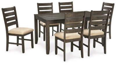 Mesa de comedor y sillas Rokane (juego de 7)