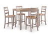 Gesthaven Counter Height Dining Table and 4 Counter Stools