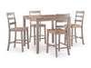 Gesthaven Counter Height Dining Table and 4 Counter Stools