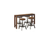 Mesa de comedor Torjin de altura de mostrador con 4 taburetes