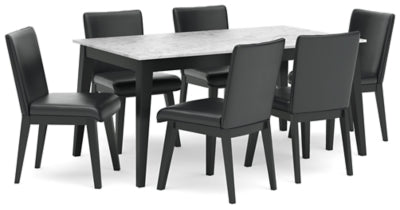 Mesa de comedor Jettaya y 6 sillas