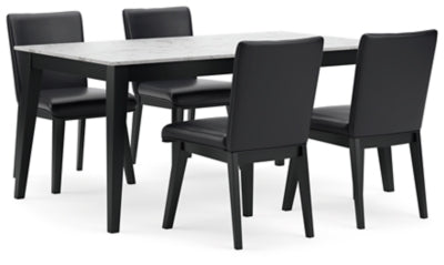 Mesa de comedor Jettaya y 4 sillas
