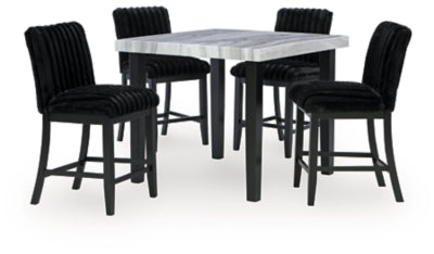 Lilyberg Counter Height Dining Table and 4 Barstools
