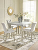 Karmenton Counter Height Dining Table and 4 Barstools