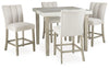 Karmenton Counter Height Dining Table and 4 Barstools