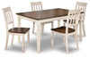 Mesa de comedor y 4 sillas Whitesburg