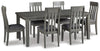 Mesa de comedor Hallanden y 6 sillas