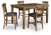 Broxtyn Counter Height Extension Dining Table and 4 Barstools