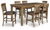 Broxtyn Counter Height Extension Dining Table and 6 Barstools