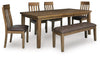 Broxtyn Extension Dining Table, 4 Chairs and Bench