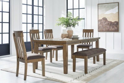 Broxtyn Extension Dining Table, 4 Chairs and Bench