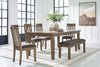 Broxtyn Extension Dining Table, 4 Chairs and Bench