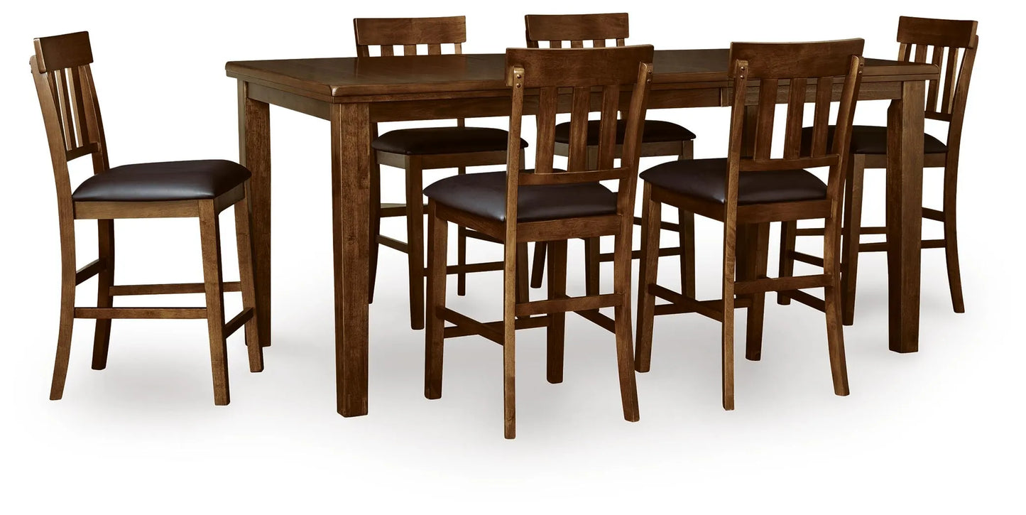 Ralene Counter Hight Dining Table and 6 Barstools