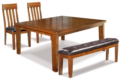 Mesa de comedor Ralene, 2 sillas y banco