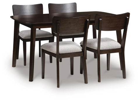 Dantenton Dining Table and 4 Chairs (Set of 5)