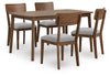 Lyncott Dining Table and 4 Chairs (Set of 5)
