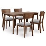 Lyncott Dining Table and 4 Chairs (Set of 5)