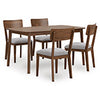 Lyncott Dining Table and 4 Chairs (Set of 5)