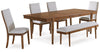 Lyncott Extension Dining Table, 4 Chairs and Bench
