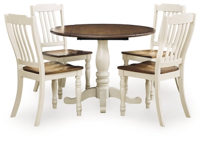 Mellintine Dining Table and 4 Chairs