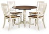 Mellintine Dining Table and 4 Chairs