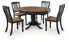 Loganeer Extension Dining Table and 4 Chairs