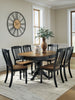 Loganeer Extension Dining Table and 6 Chairs