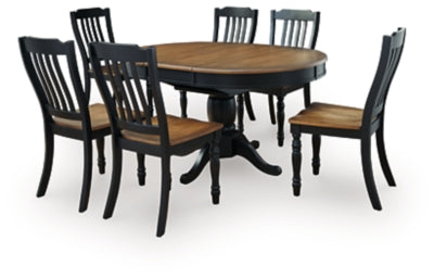 Loganeer Extension Dining Table and 6 Chairs