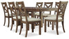 Mesa de comedor Moriville y 8 sillas