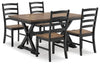Mesa de comedor Wildenauer y 4 sillas