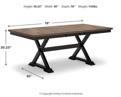 Mesa extensible de comedor Wildenauer