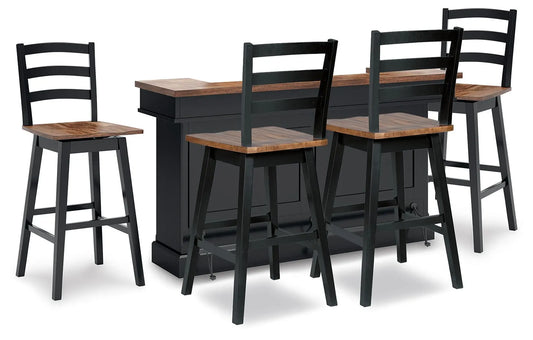 Wildenauer Bar Table and 4 Barstools
