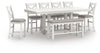 Robbinsdale Counter Height Extension Dining Table, 6 Barstools and Bench