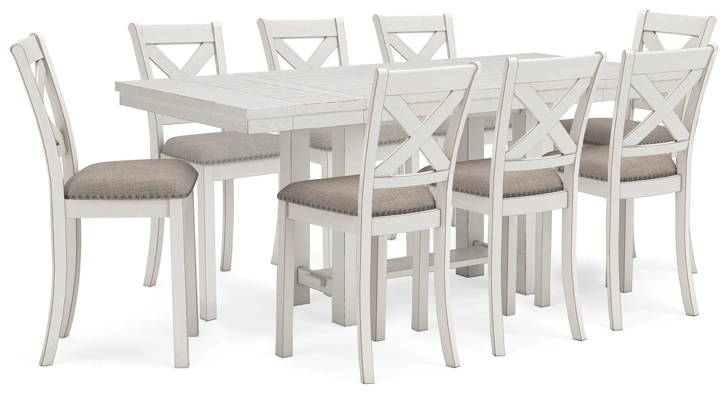 Mesa de altura de mostrador Robbinsdale y 8 taburetes