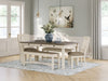 Bolanburg Dining Table with 2 Chairs and 2 Benches
