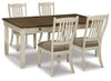 Mesa de comedor Bolanburg con 4 sillas