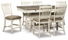 Mesa de comedor Bolanburg de altura de mostrador con 6 taburetes