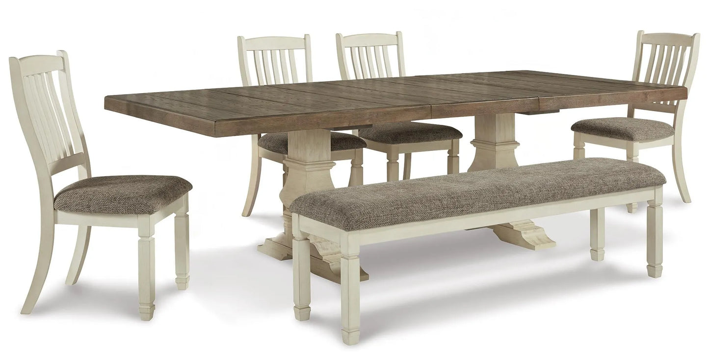 Bolanburg Extension Dining Table, 4 Chairs and Bench
