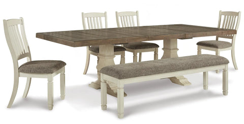 Bolanburg Extension Dining Table, 4 Chairs and Bench