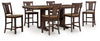Anixburg Counter Height Extension Dining Table and 6 Barstools