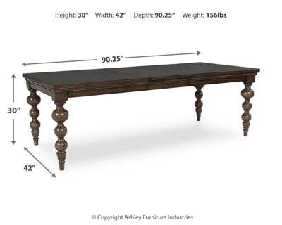 Mesa extensible de comedor Veramond