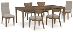 Mesa de comedor Roanhowe y 6 sillas