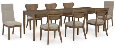 Mesa de comedor Roanhowe y 8 sillas