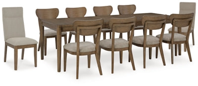 Mesa de comedor Roanhowe y 10 sillas