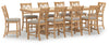 Mesa de comedor de altura de mostrador Havonplane y 10 taburetes
