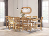 Mesa de comedor de altura de mostrador Havonplane y 8 taburetes