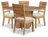 Mesa de comedor y 4 sillas Kristiland
